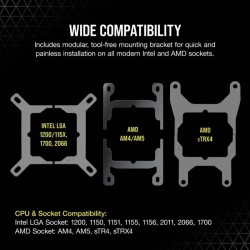 Corsair iCUE H170i ELITE CAPELLIX Kit de Refrigeración Líquida 420mm Negra