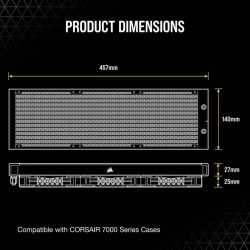 Corsair iCUE H170i ELITE CAPELLIX Kit de Refrigeración Líquida 420mm Negra