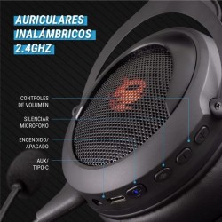 CoolBox DeepGaming G01 Pro Auriculares Gaming Inalámbricos RGB