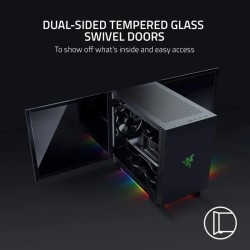 Razer Tomahawk Mini-ITX Gaming Cristal Templado Negra