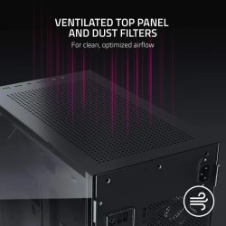 Razer Tomahawk Mini-ITX Gaming Cristal Templado Negra