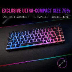 Mars Gaming MKCLOUDBRES Teclado Mecánico Inalámbrico RGB Negro Switch Marrón