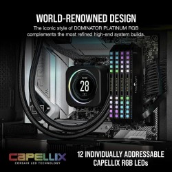 Corsair Dominator Platinum RGB DDR5 64GB (2x32GB) 6400MT/s CL32 Negro (CMT64GX5M2B6400C32)